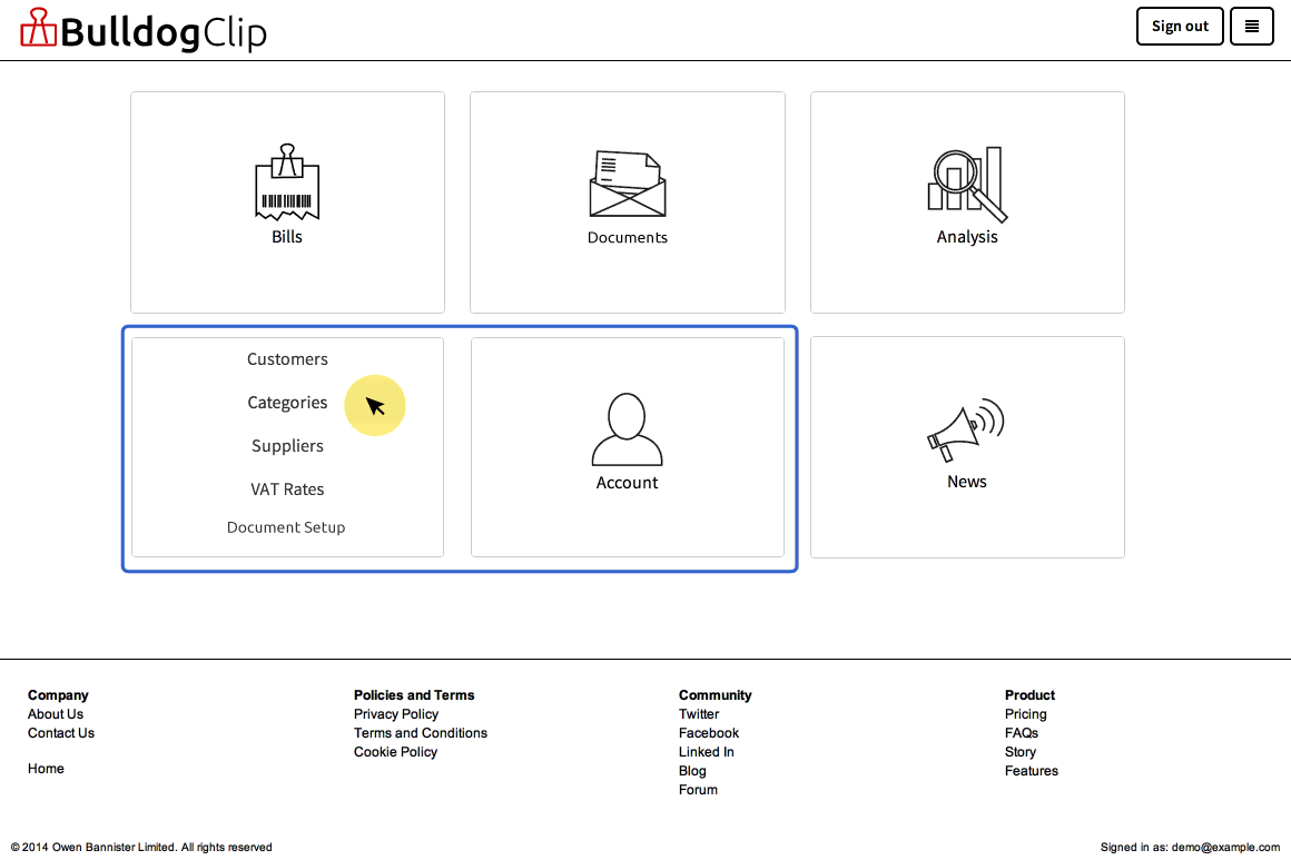 Panels flip to reveal more options